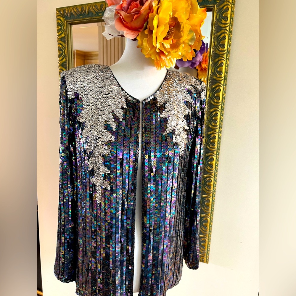 Vintage Sequin Jacket - XL